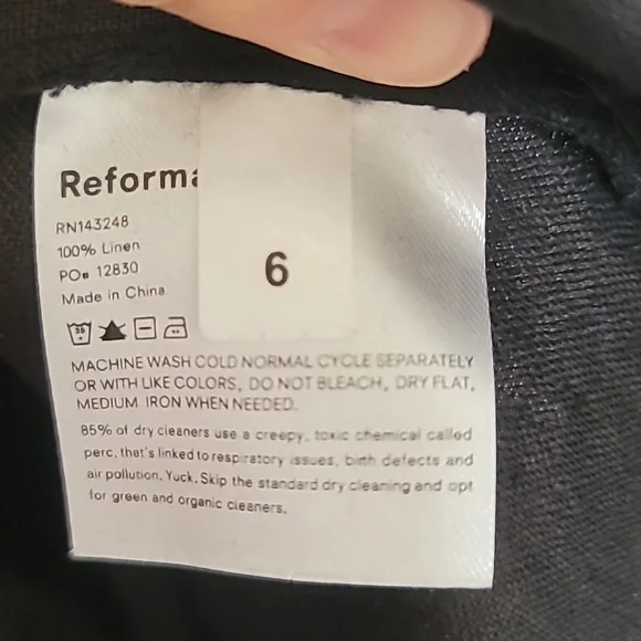 Reformation Libra Shirred Linen Bustier Top - Picture 7 of 7